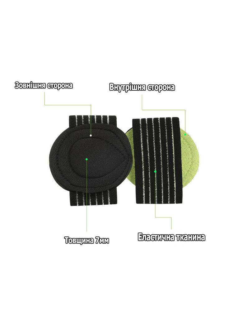 Ортопедические стельки супинаторы для поддержки продольного свода стопы или при плоскостопии черные No Brand (314872831)