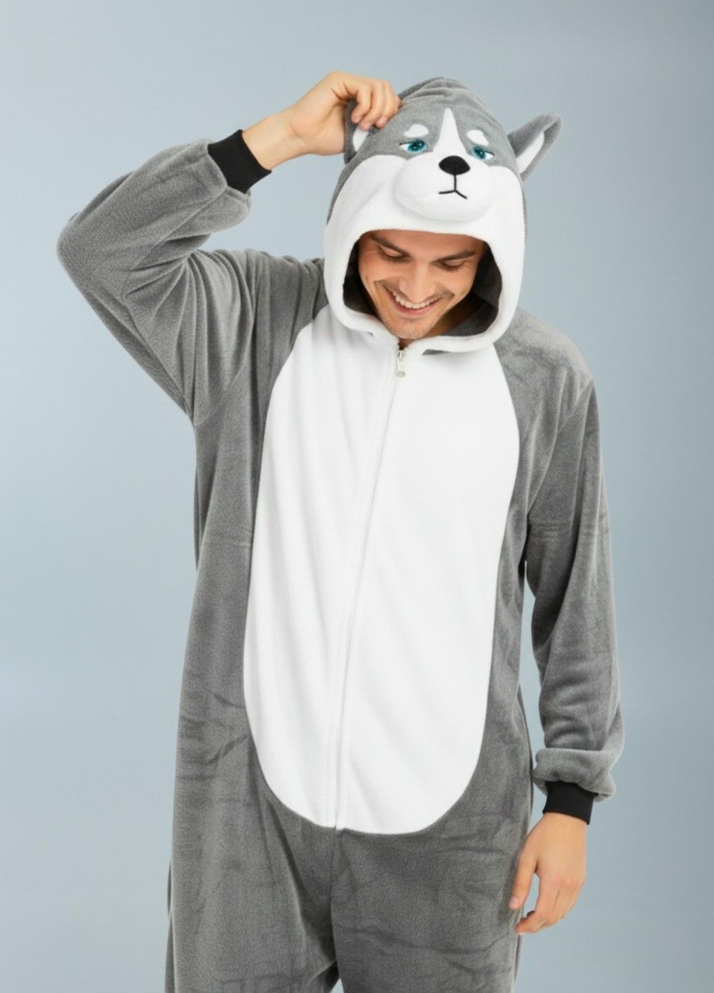 Кігурумі піжама Хаскі чоловіча сірий плюшева Lalapka (369137968)