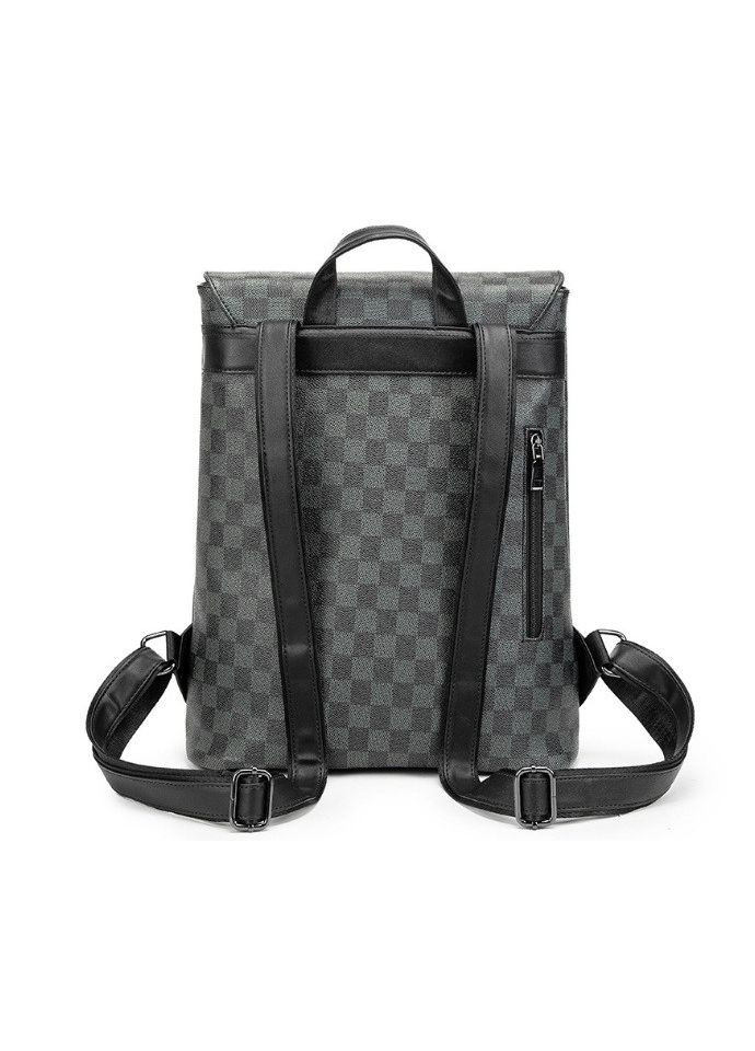 Мужской городской рюкзак в клетку из экокожи рюкзак для повседневного использования городской рюкзак ProDobro (363260181)