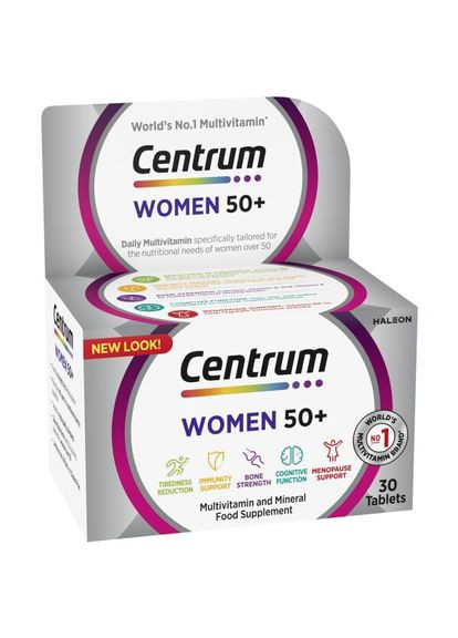 Вітамінно-мінеральний комплекс для жінок від 50 років Women 50+ (30 таблеток на 30 днів) Centrum (290254257)