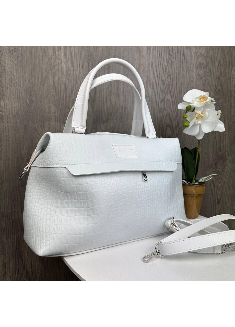 Жіноча міська сумка з екошкіри для фітнесу та спортзалу чорна м'яка дорожня сумка ProDobro (363136454)