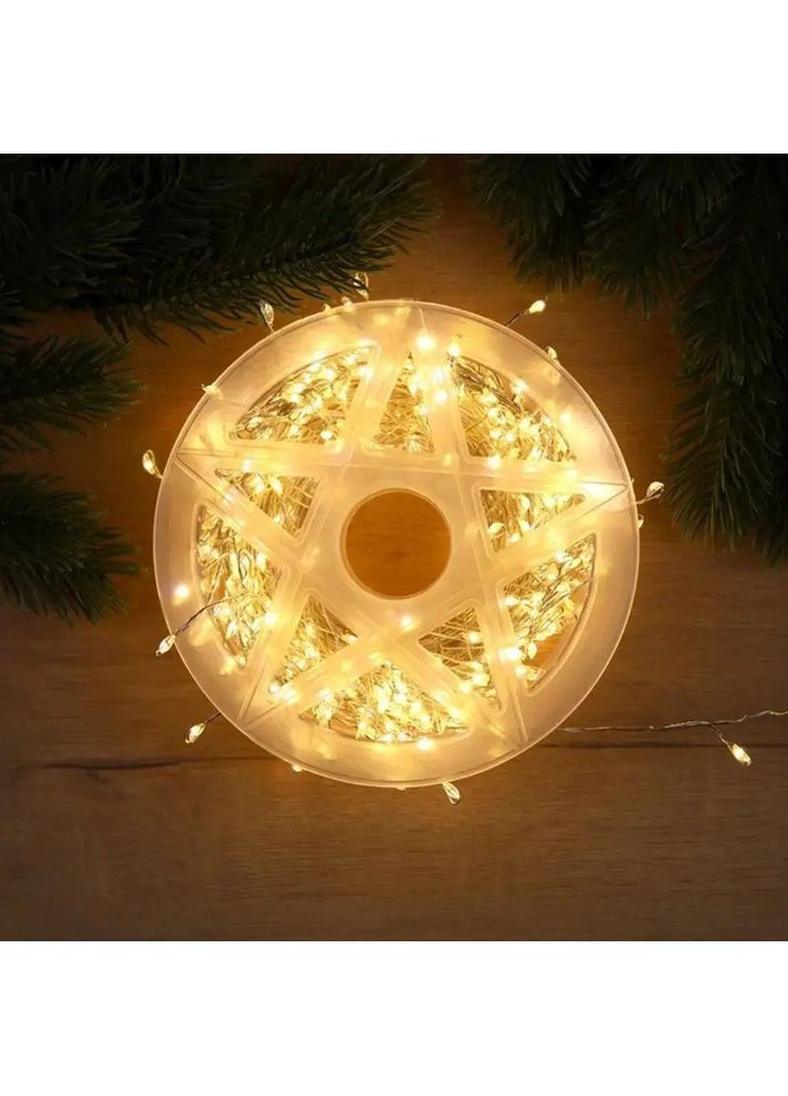 Гірлянда мішура від розетки 30m 900 діодів 8 режимів теплий білий з пультом дистанційного керування Solar (365602128)