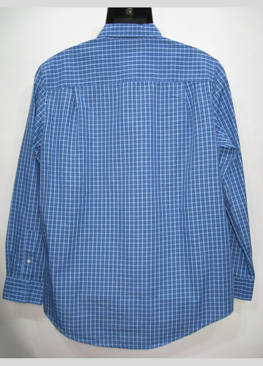 Синяя кэжуал рубашка в клетку No Brand