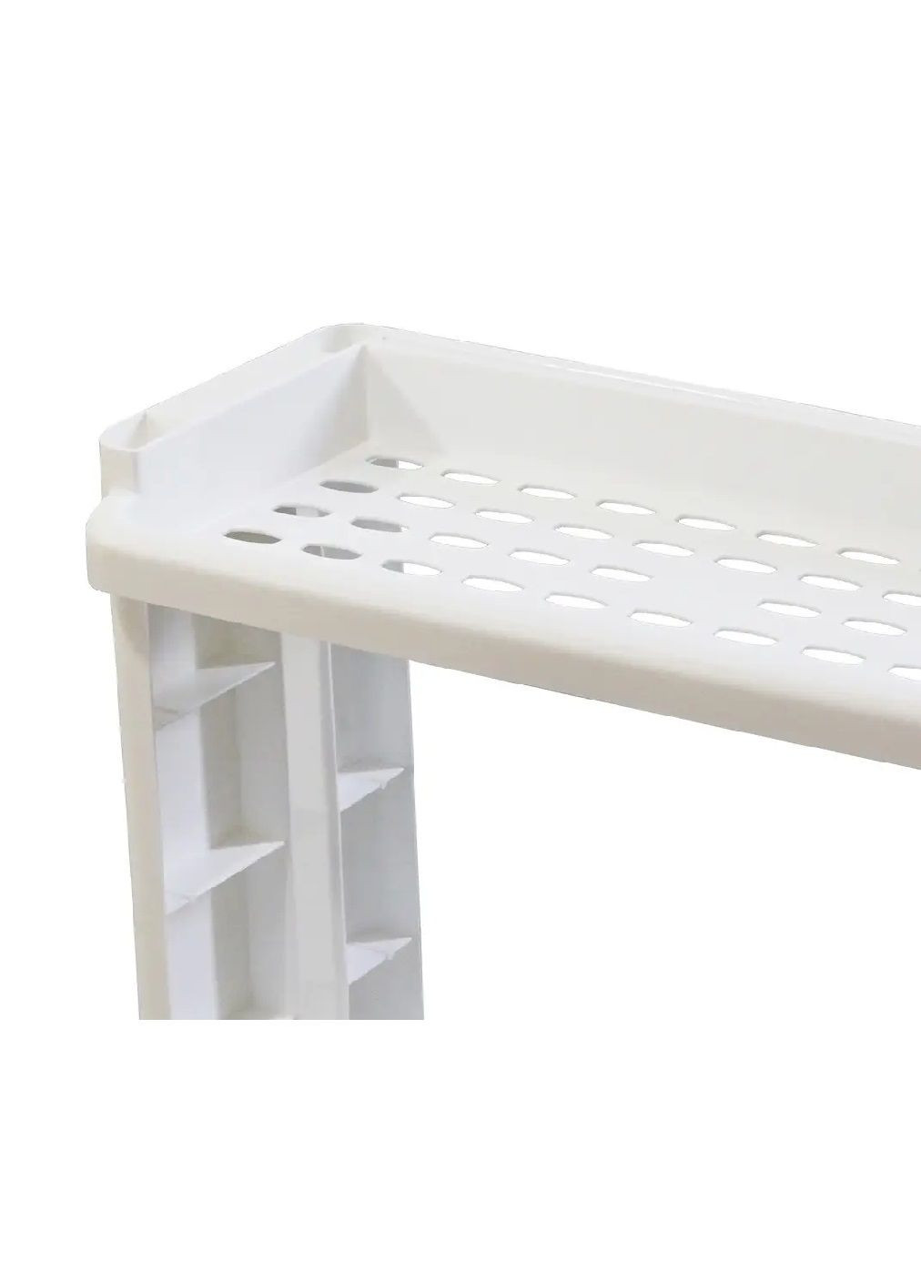 Органайзер етажерка стелаж двоярусний 2 полиці для зберігання речей у ванній кухні коморі 40х15х33 см (476689-Prob) Білий Unbranded (288535828)