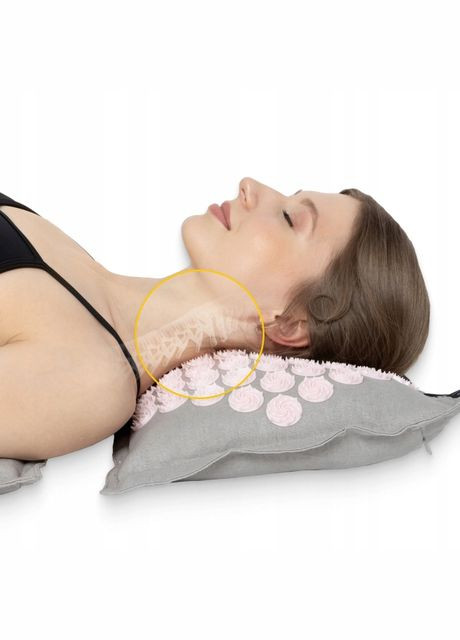 Килимок акупунктурний з подушкою Eco Mat Аплікатор Кузнєцова Grey/Pink () 4FIZJO P-5907739312174 (275653990)