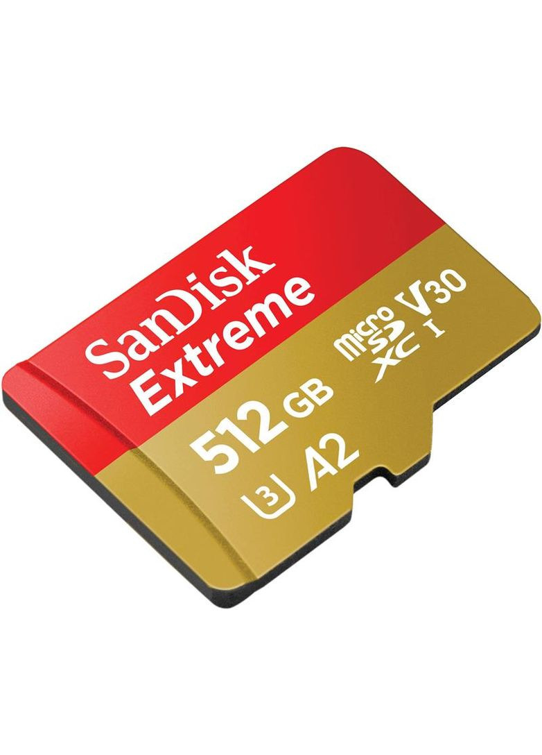 Карта памяти MicroSDXC512GB C10 UHSI Extreme V30 U3 R190/W130MB/s + SD (SDSQXAV-512G-GN6MA) SanDisk (314973839)