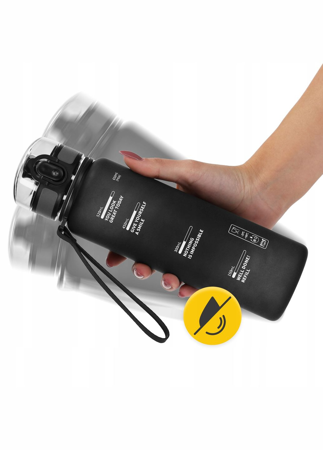 Бутылка для воды спортивная 650 мл Black () 4FIZJO P-5905973403733 (324264678)