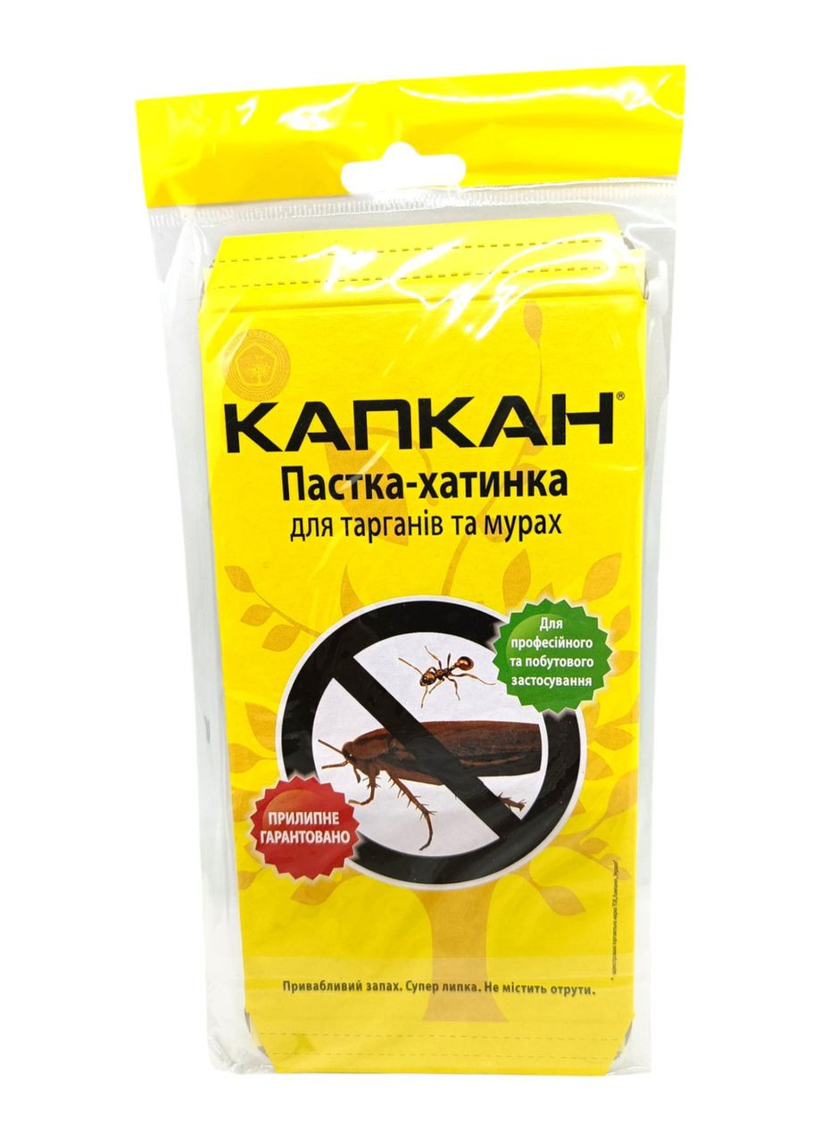 Клейова пастка КАПКАН від тарганів з приманкою-таблеткою Ukravit (367775051)