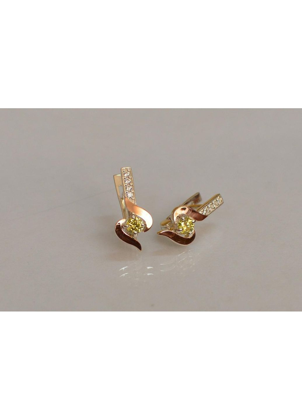 Срібні сережки з золотими вставками Silver Style (367112226)