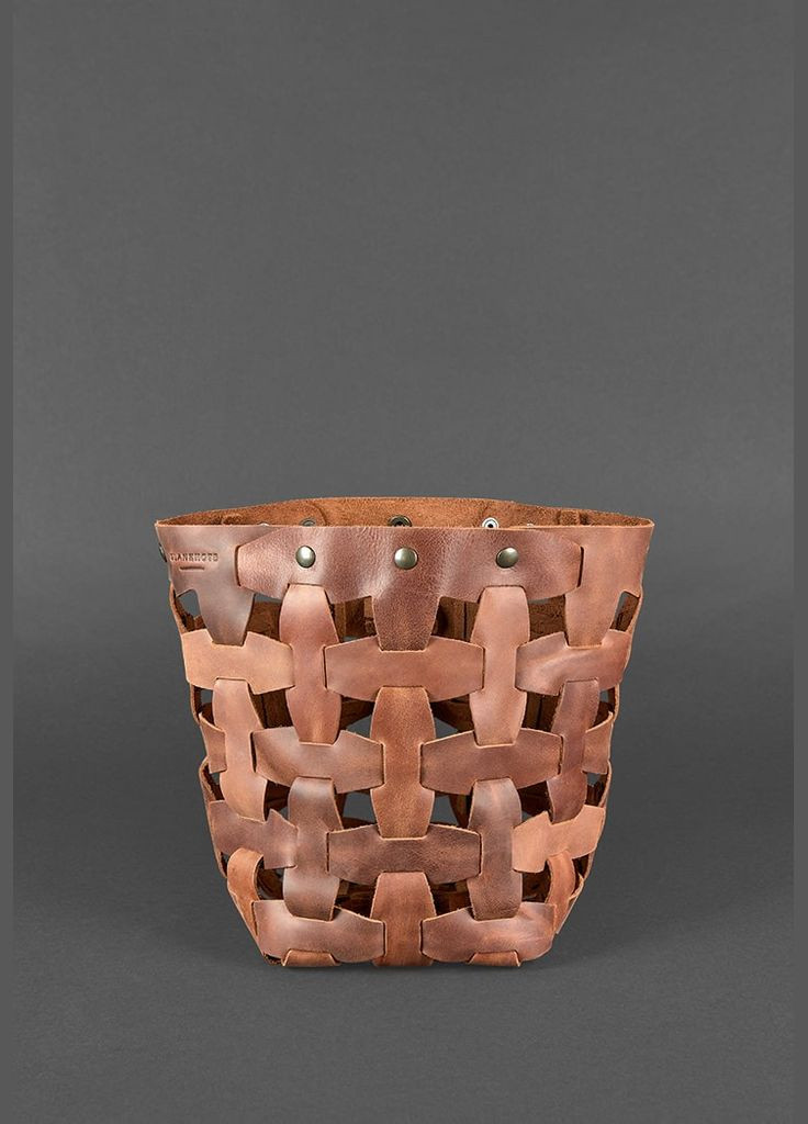 Шкіряна плетена жіноча сумка Пазл M світло-коричнева Crazy Horse (A-026655) BlankNote кросс-боди (327874368)