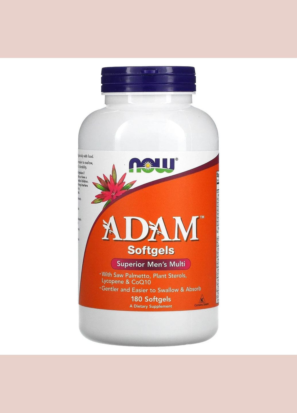 Чоловічі мультивітаміни вищого класу АДАМ 180 желатинових капсул Now Foods (361114625)