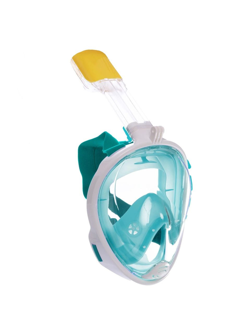 Маска для снорклинга с дыханием через нос Swim One M2068G L Бирюзовый (NA003607) SP-Planeta (311202428)