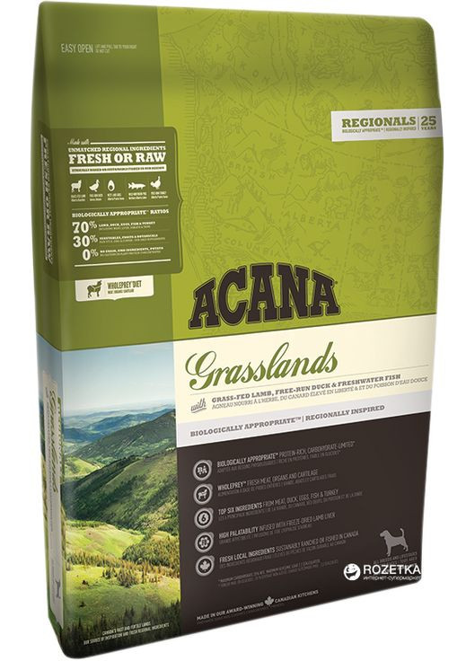 Сухий корм для собак усіх порід Grasslands Dog 6 кг (a54260) Acana (316319228)