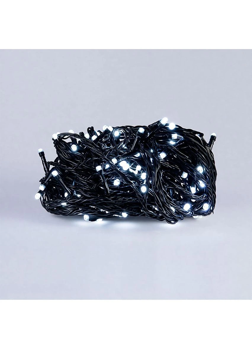 Новогодняя гирлянда комнатная нить 22 м 220 LED черный провод Белый W220LED22MBW Garlando (370373114)
