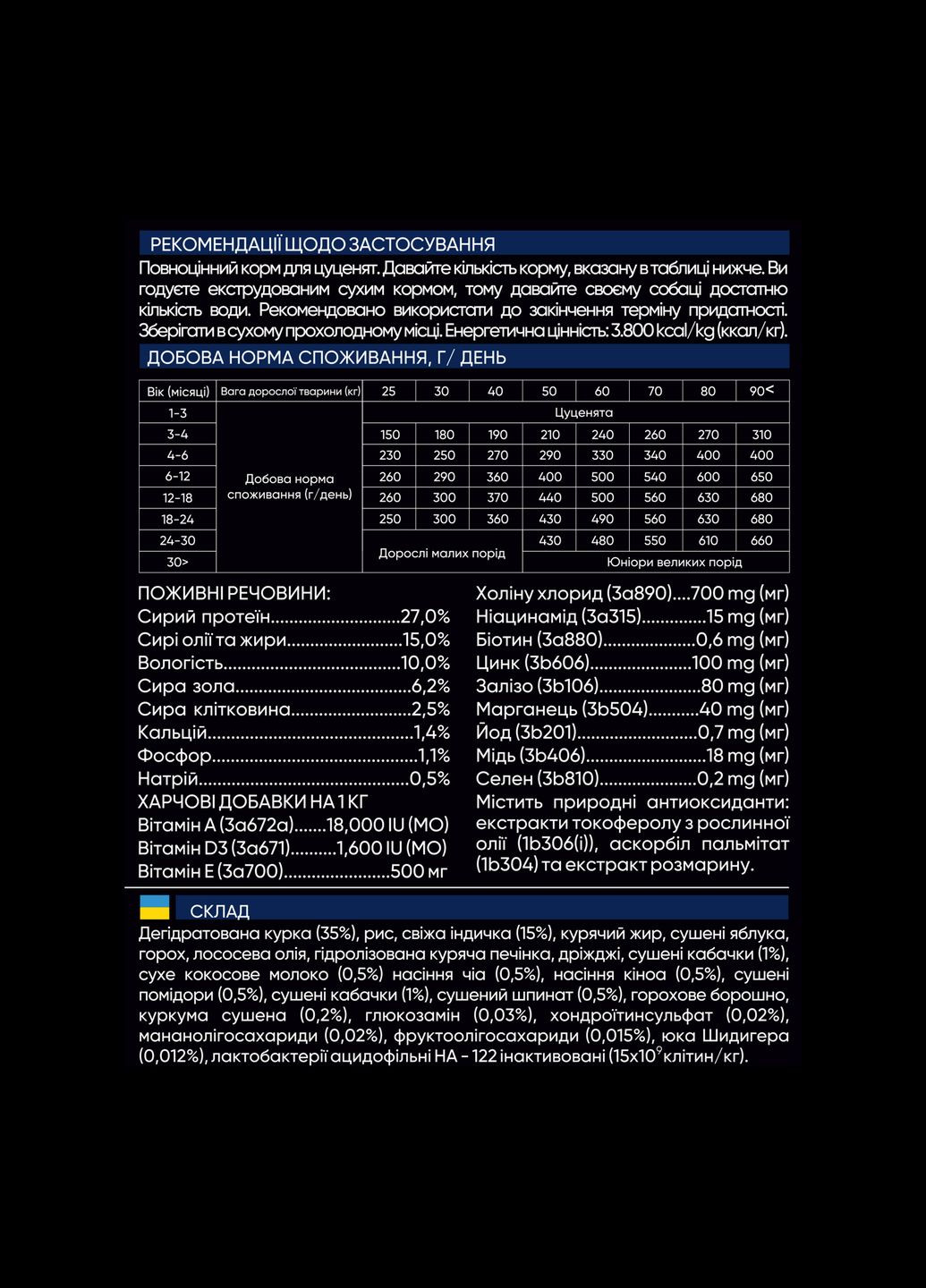 Сухой корм для щенков крупных пород со свежим мясом индейки и курицы 3 кг Savory (305847553)
