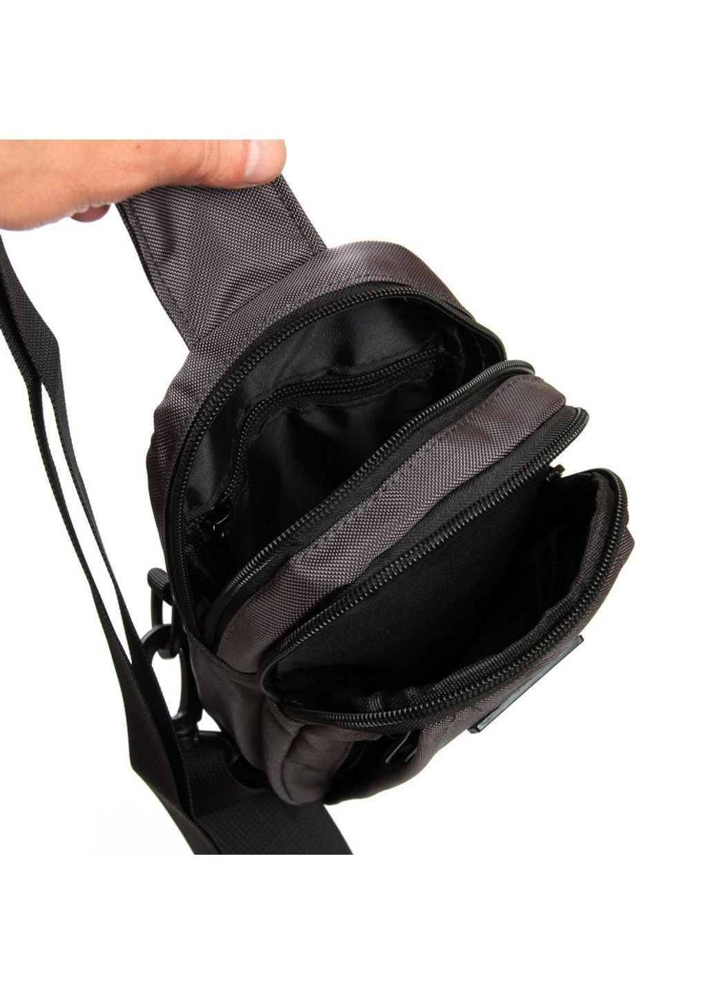 Чоловіча сумка-слінг 6043 gray Lanpad (366092153)