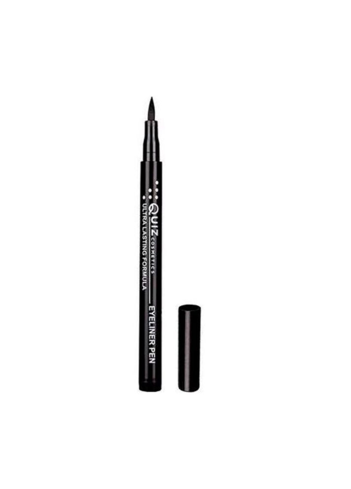 Подводка-фломастер черная для глаз Cosmetics Eyeliner Pen Black 4 мл Quiz (291840980)