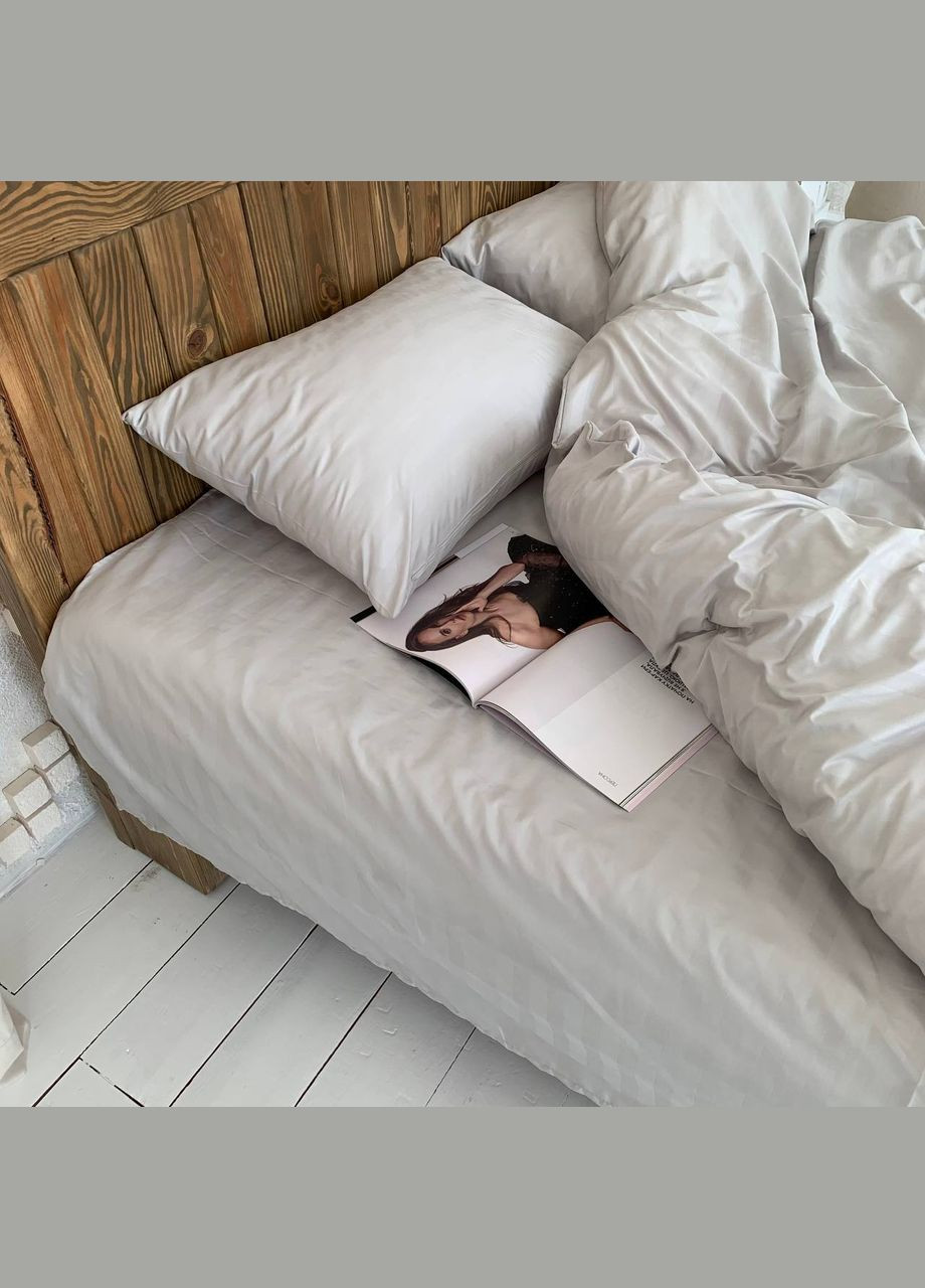 КПБ евро микро страйп сатин "Туман" (200х210, 70х70) Glav Textile (297365395)