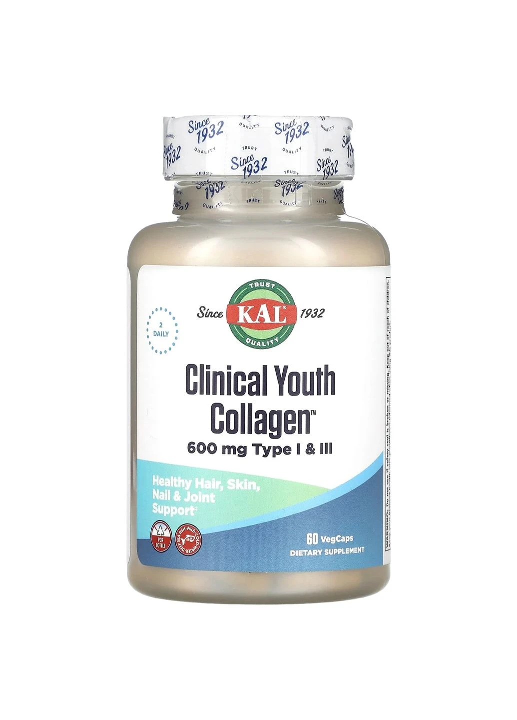 Омолоджуючий колаген KAL Youth Collagen 60 вегетаріанських капсул No Brand (402060925)