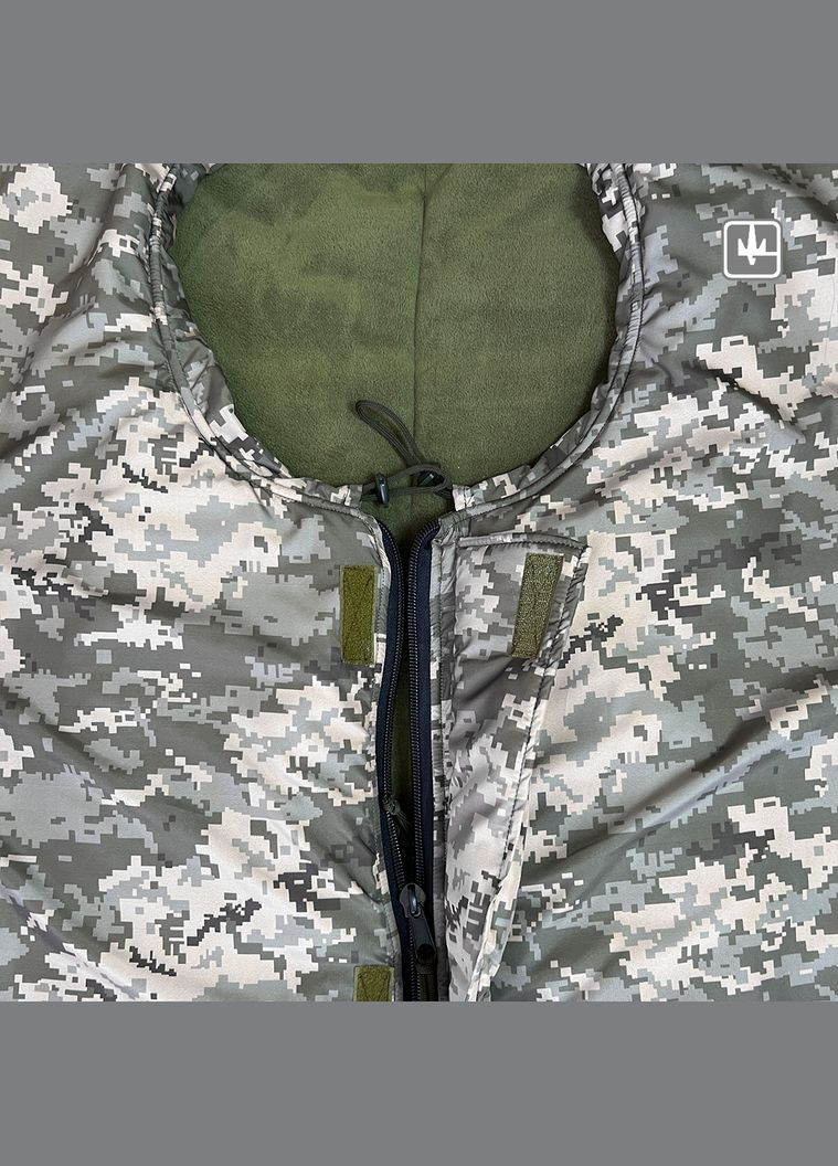 Зимний Спальник Военный -35° Спальный Мешок на Флисе ХХЛ Армейский Тактический Теплый 210*100 ЗСУ Пиксель Get’Man (299669065)