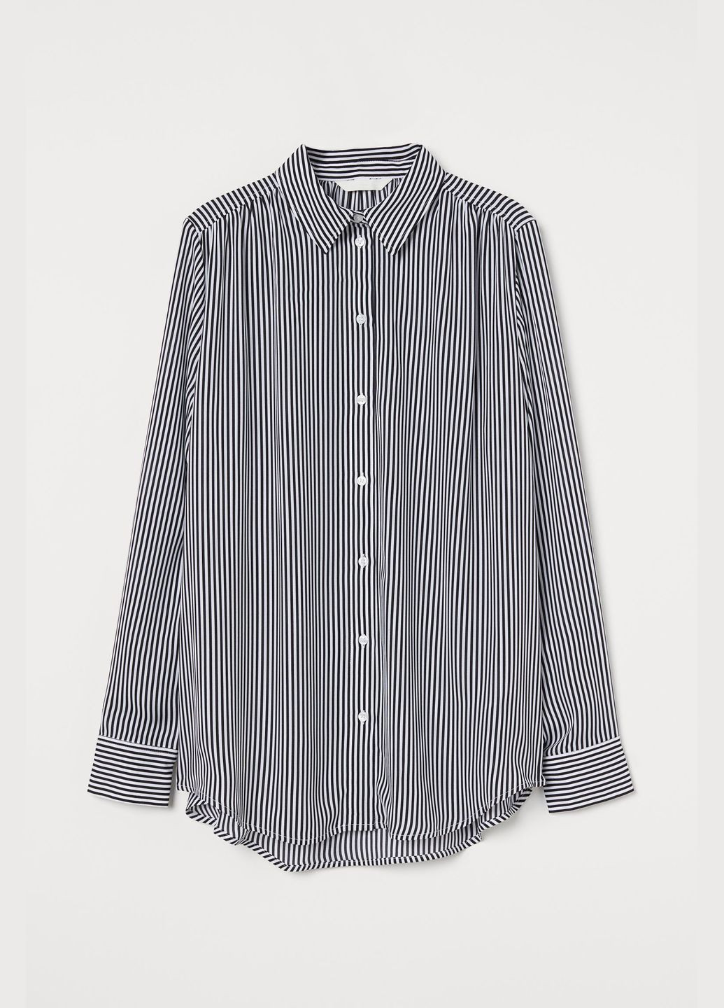 Белая повседневный рубашка в полоску H&M