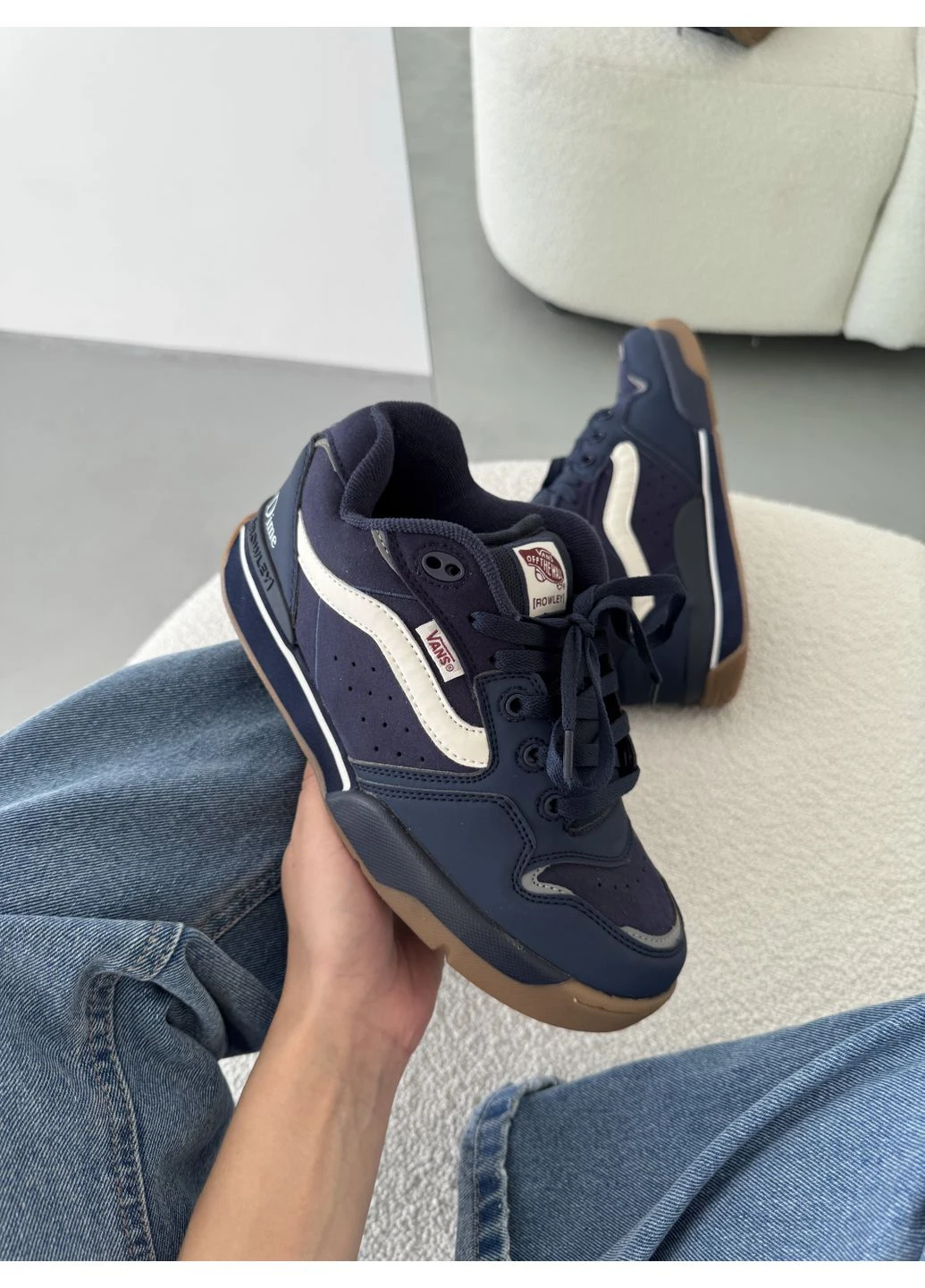 Синие летние кеды vans rowley xlt blue ванс ровли хлт No Brand