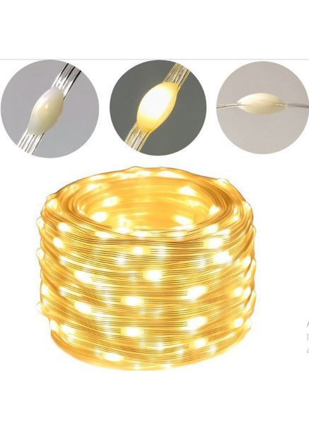 Профессиональная LED-гирлянда 22м 200 диодов с пультом дистанционного управления, 8 режимов, USB, медная проволока SunLamp (362191849)