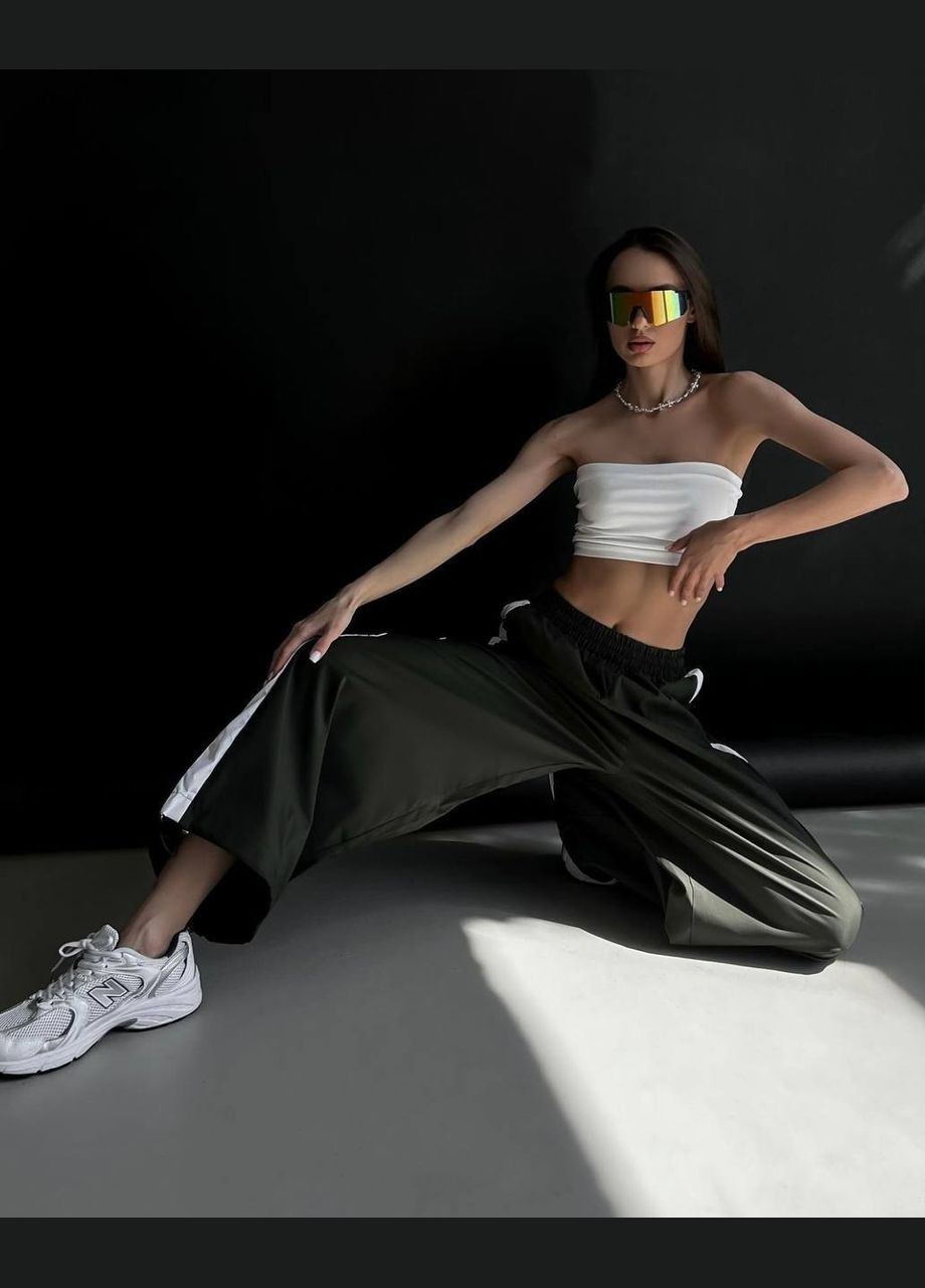 Штани карго з плащової тканини з лампасами Nositi (315864194)