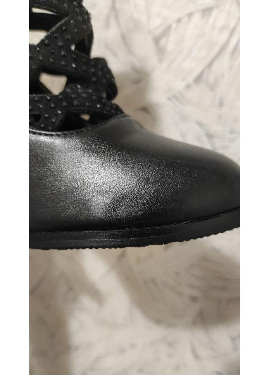 Черные демисезонная ботильоны женские черные демисезонные на каблуке No Brand Ботильони жіночі демісезонні