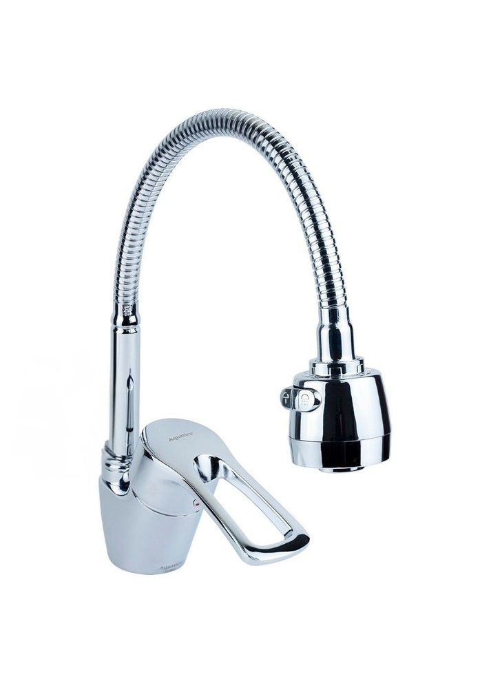 Смеситель ML Ø40 для кухни гусь гофрированная на гайке ML-4B644C AQUATICA (365595504)