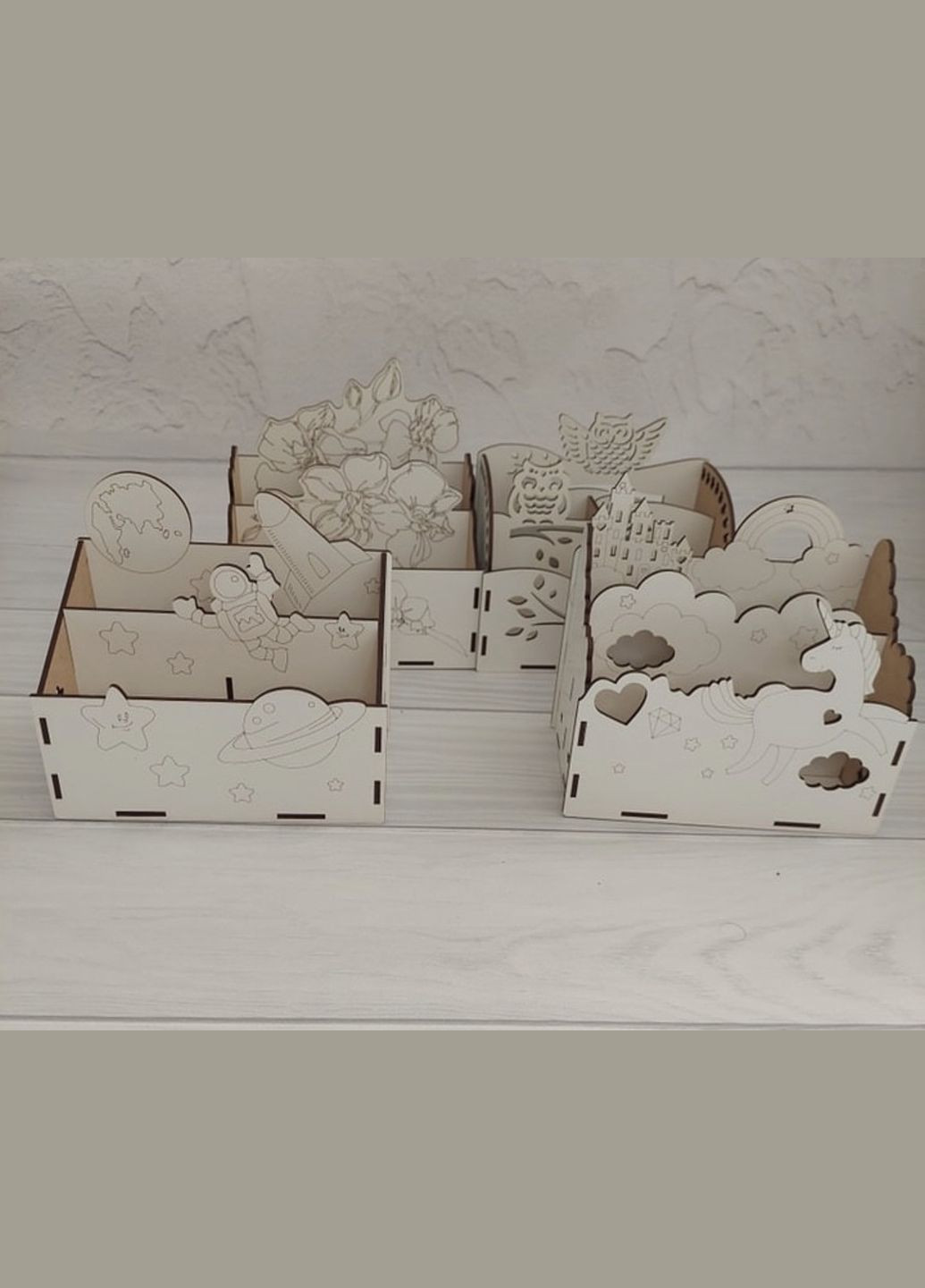 Дерев'яний дитячий шкільний самозбірний організатор для канцтоварів, підставка для олівців та ручок No Brand (305076693)