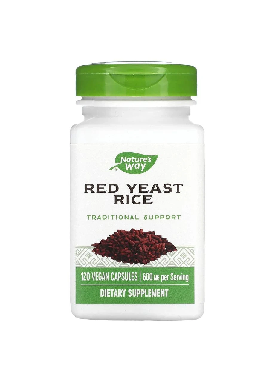 Красный дрожжевой рис Red Yeast Rice 600 мг, 120 капсул Nature's Way (361116804)