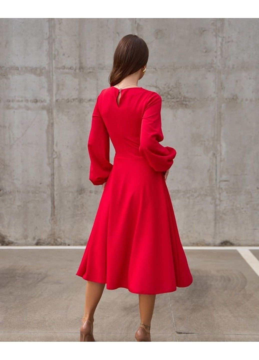 Красное деловое платья 14414 красный ISSA PLUS