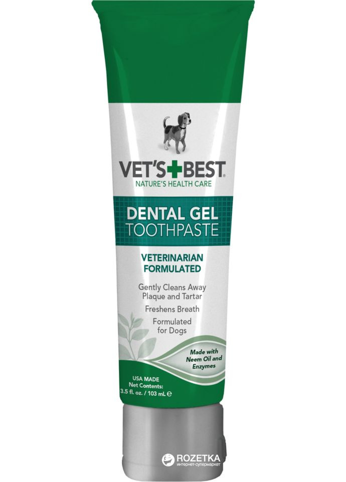 Гель для чистки зубов VET`S BEST Dental Gel для собак 103 мл (vb10096) Vet's Best (364749630)