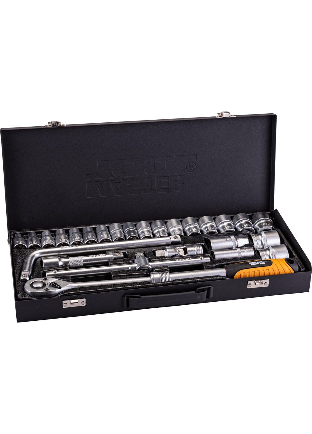 Набір інструментів PROFI ½" 24 шт 10-32 мм CrV50BV30 металевий кейс 78-4124 Mastertool (364121540)