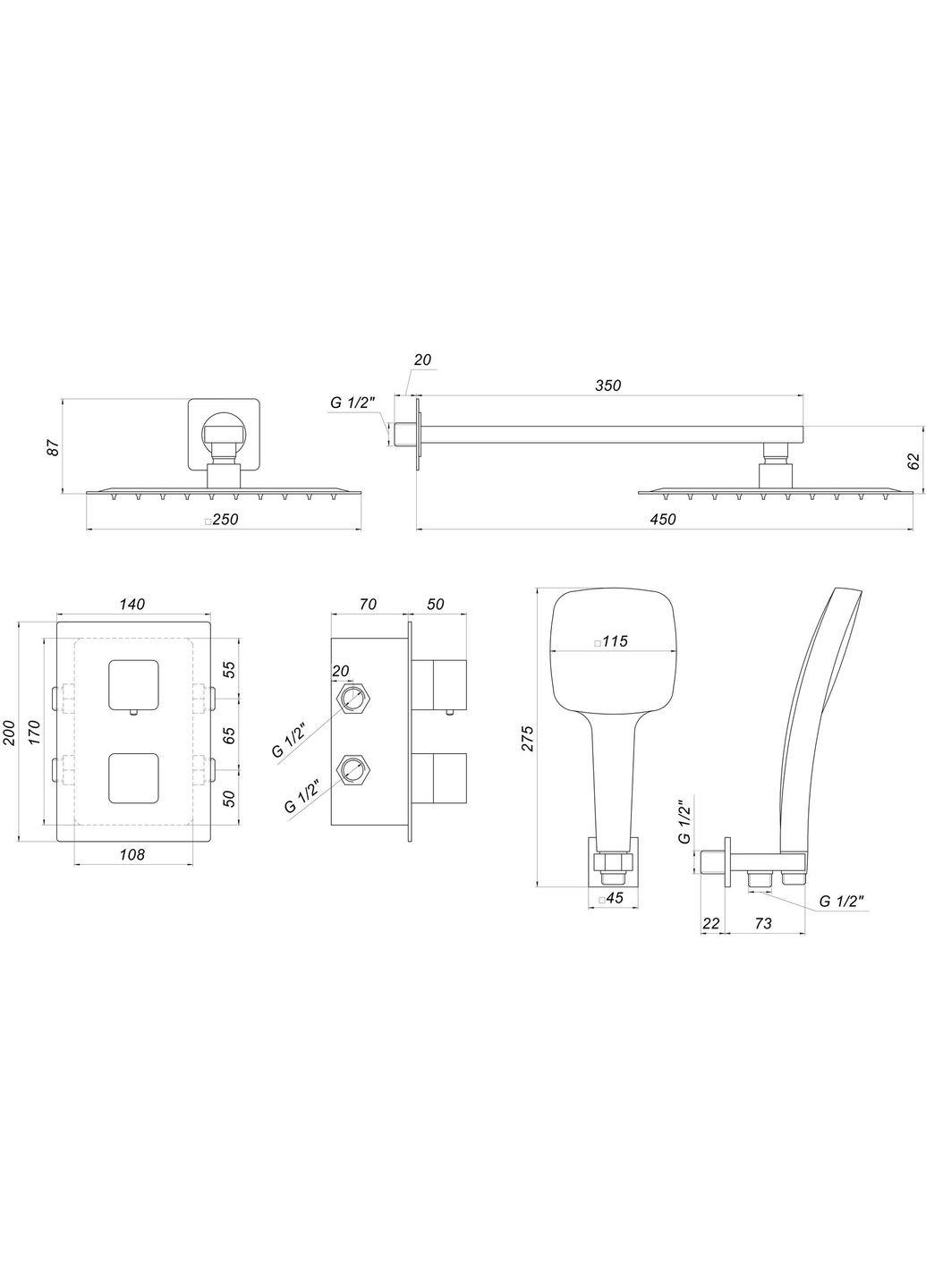 Душова система GLM-405-BB-TT-SMART Globus Lux (335040480)