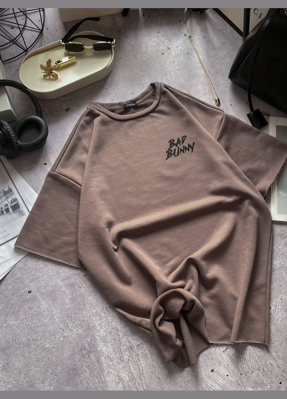 Женская футболка оверсайз с принтом на спине. MonCher - (346474814)