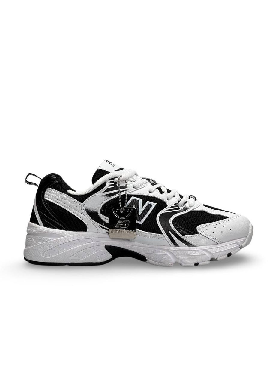Комбіновані Осінні кросівки чоловічі premium basis white black, вьетнам New Balance 530