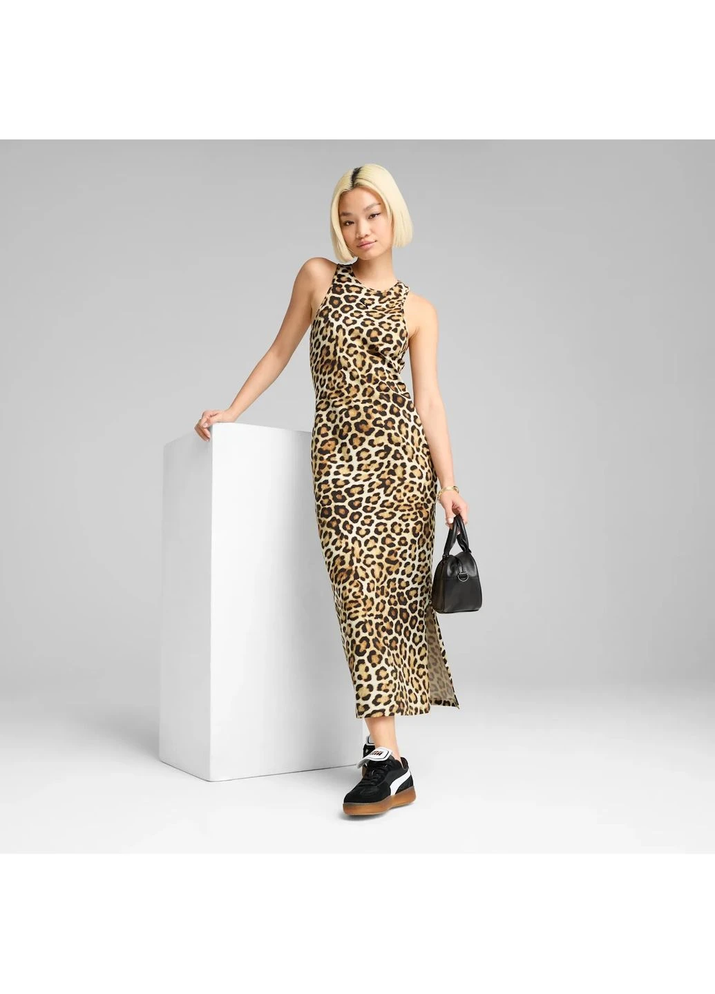 Комбинированное платье leo luxe slim aop multi 632339-87 Puma