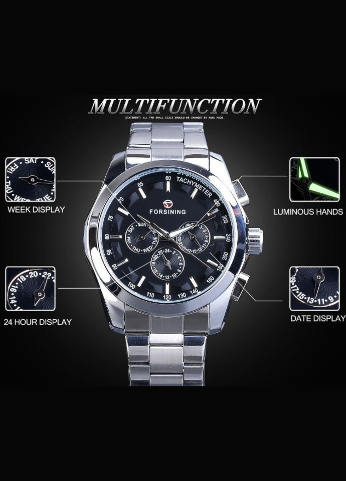 Чоловічий механічний наручний годинник Forsining S899 люкс якість механіка Срібло Winner (335053665)