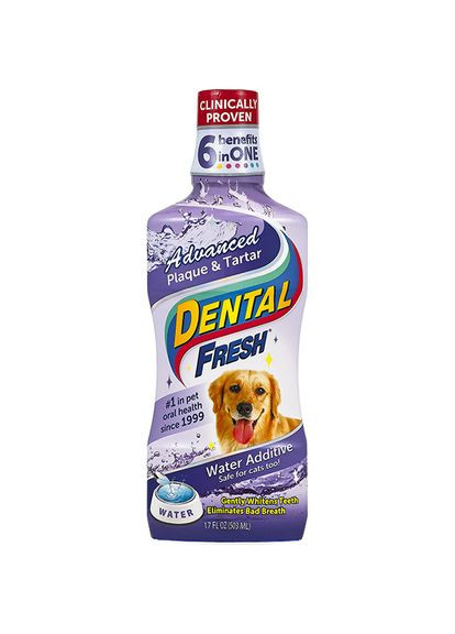 Рідина Dental Fresh Advanced проти зубного нальоту та запаху з пащі собак і кішок 0.503 л SynergyLabs (279563369)