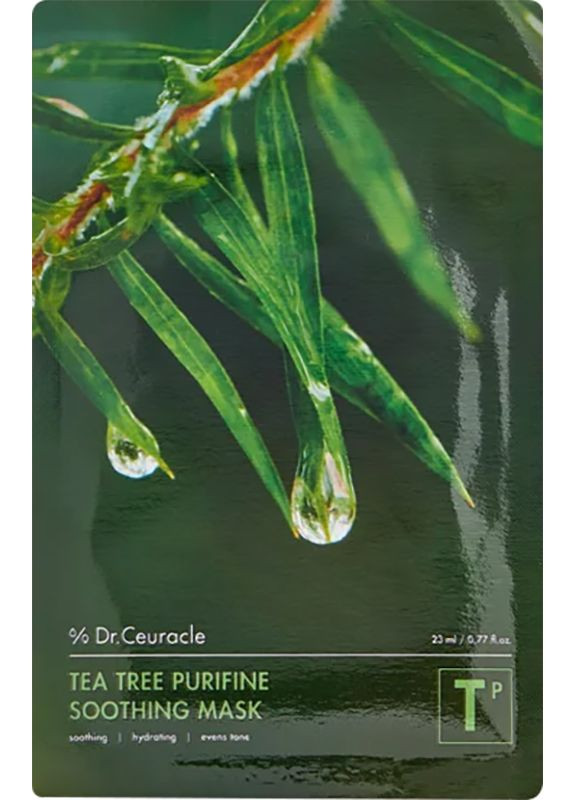 Заспокійлива маска з екстрактом чайного дерева TEA TREE PURIFINE SOOTHING MASK, 23 мл Dr.Ceuracle (356176693)