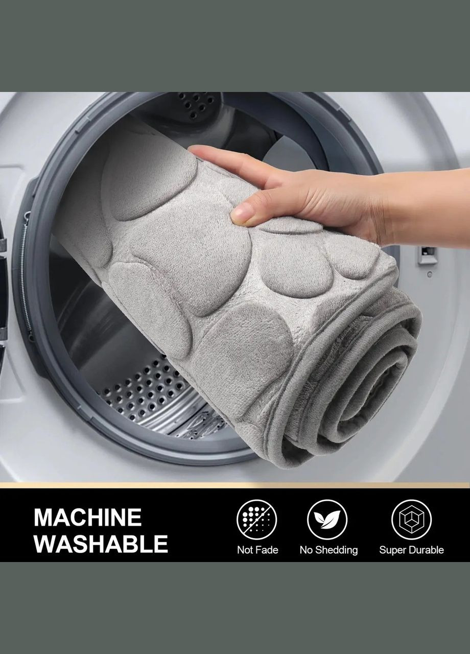 Коврик для ванной / душевой изогнутый Антискользящий "Stones" 30х100 см Влаговпитывающий (7802523) No Brand (365280676)