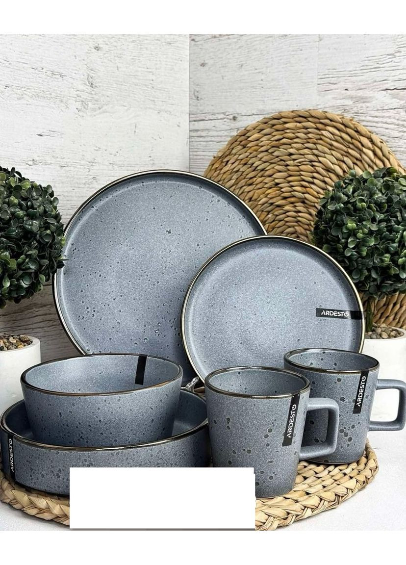 Сервіз столовий Fasano AR0008FG 8 сірий предметів Ardesto (350934574)