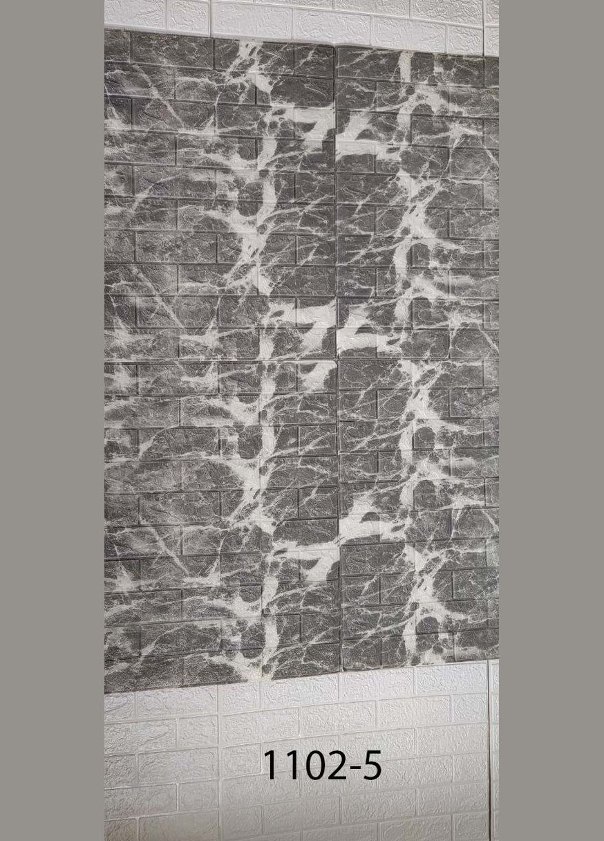 Самоклеюча декоративна 3D панель мармур еспрессо 700x770x5 мм Loft Expert (298473283)