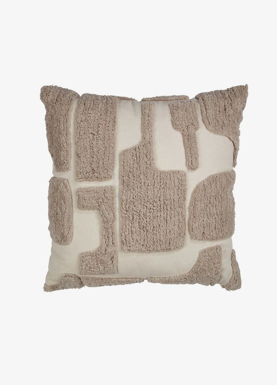 Подушка декоративна 45x45см сірий/беж No Brand (300170061)