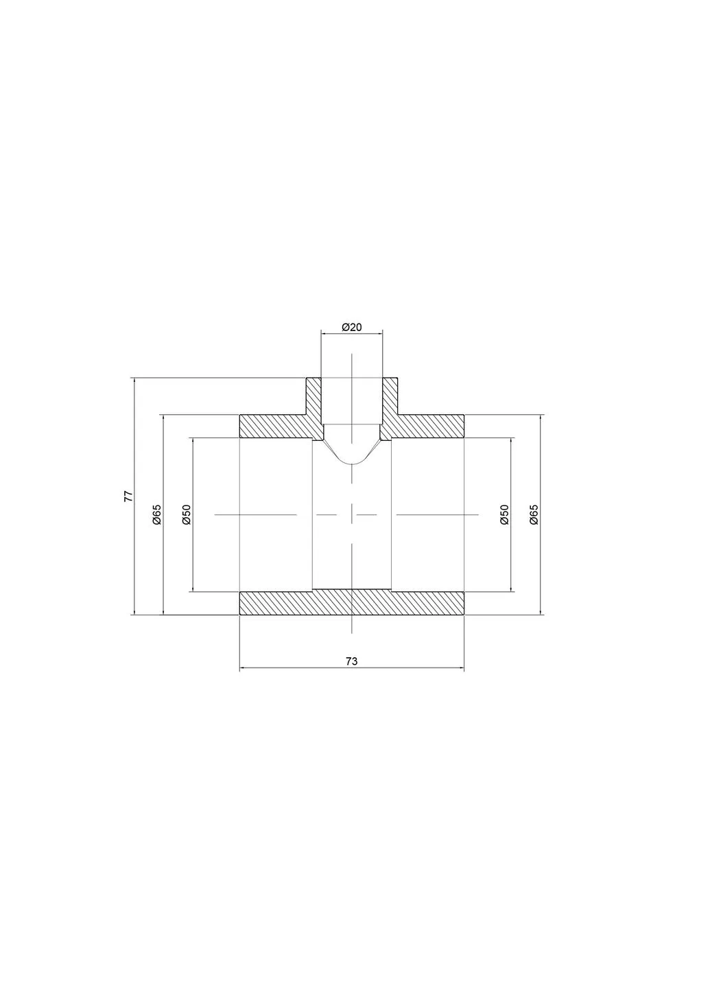 Трійник PPR 50х20х50 Thermo Alliance (400362962)