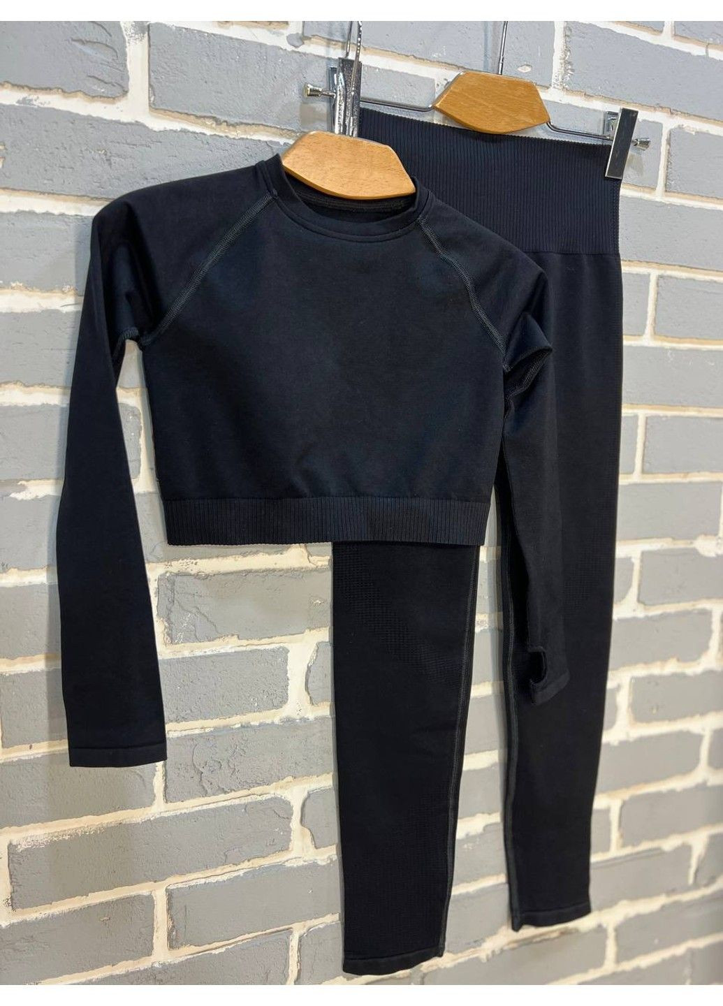 Женский костюм LADY HUREM 16194 эластик лосины с топом длинный рукав на палец No Brand (305077813)