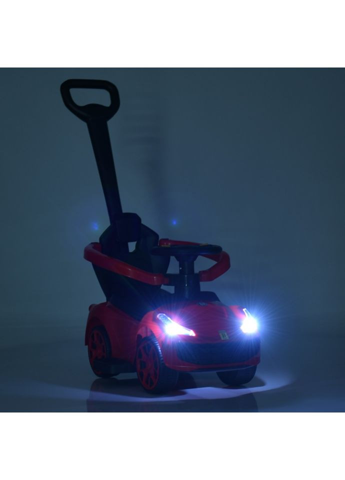 Дитяча каталка-толокар з батьківською ручкою M 4741-3 музика, світло Toysi (373407470)