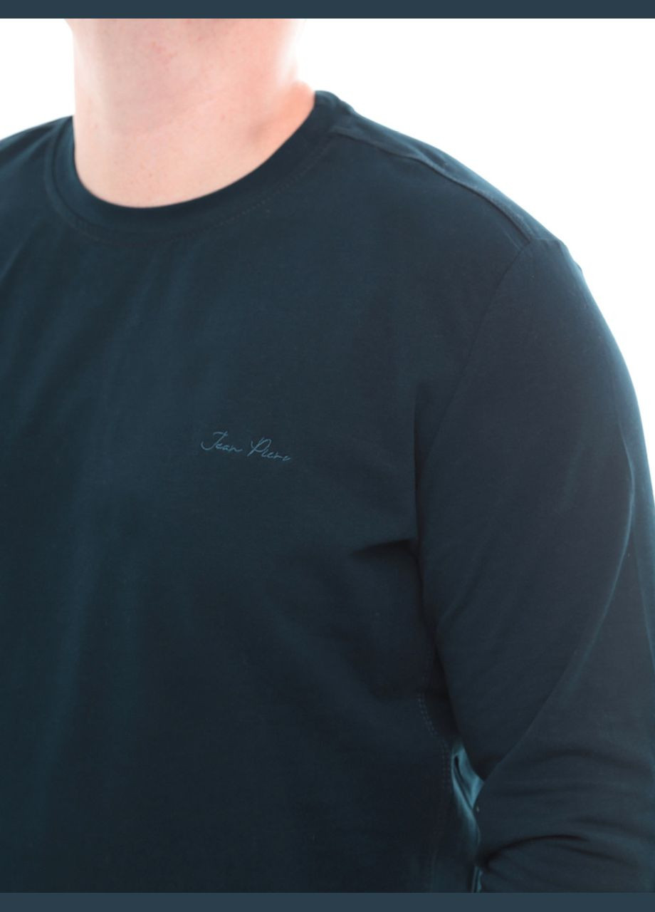 Чоловічий лонгслів зелений прямий Jean Piere Пряма однотонний зелений повсякденні бавовна